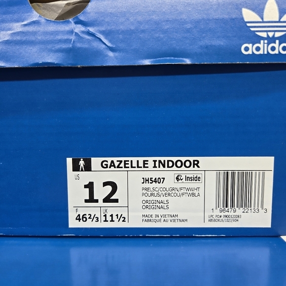 New Adidas Gazelle Indoor \'Preloved Scarlet Court Green\' Men\'s Shoes Size 12 main image 4